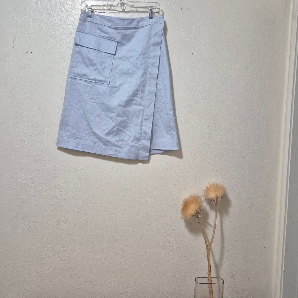 Banana Republic Linen Cotton Wrap Skirt Essential Minimalist Capsule Old Money